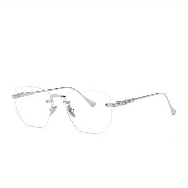 Frameless Square Glasses Blue Light and Radiation Protection
