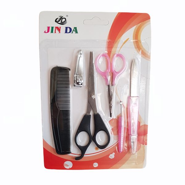 6 Piece Quality Manicure &amp; Pedicure and Hair Tool &amp; Nail Repair Set