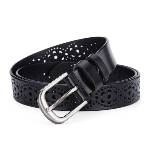 Summer New Style Ladies Metal Buckle Floral Pattern PU Belt