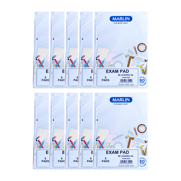 Marlin Exam Pads - 80 Sheets - Pack of 10