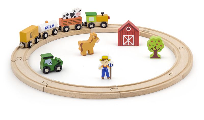VIGA Train Play Set - 19 Pieces