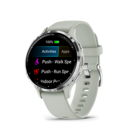 Garmin Venu 3: Silver Stainless Steel Bezel with Whitestone Case