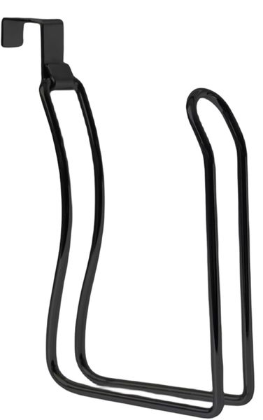 Space Saving Toilet Paper Holder Black Stainless Steel - No Screws