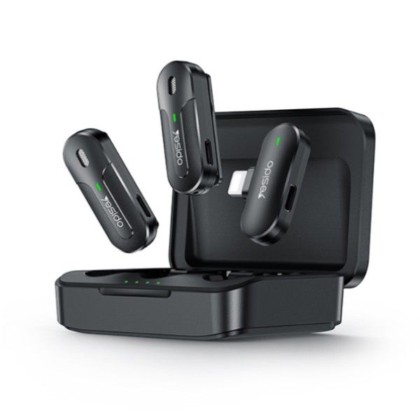 YESIDO - KR16 - Universal Noise Reduction IP6 Lavalier Microphone - Black