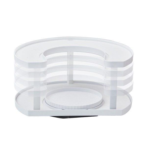 2-Tier Kitchen Rotating Spice Rack Organizer - White