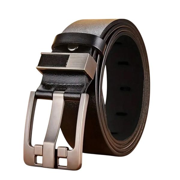 Men's Genuine Leather Belt for Men Strap Male Pin Buckle Vintage Jeans Belt