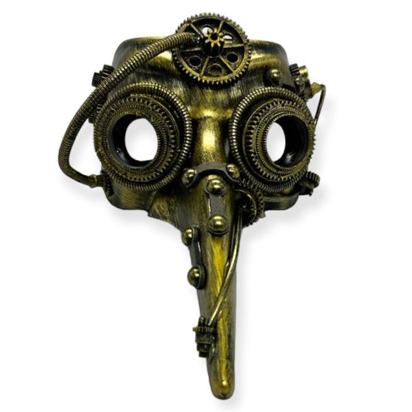 Steampunk Antique Gold Long Nose Mask