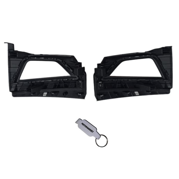 Fog Lamp Frames Compatible with VW Polo 2018-2020 &amp; MotoMarket Keyring