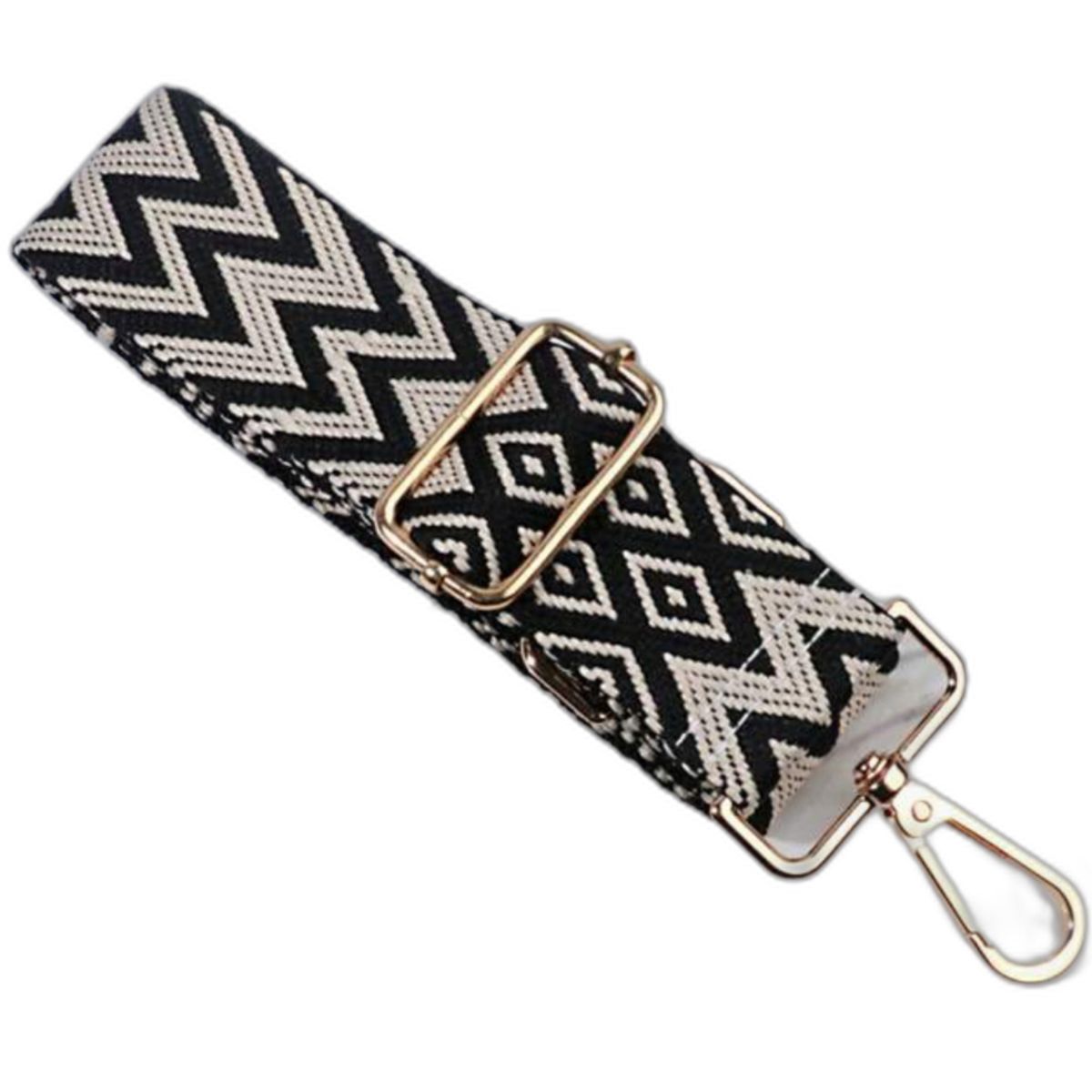 Adjustable Bag Strap Geometric Print