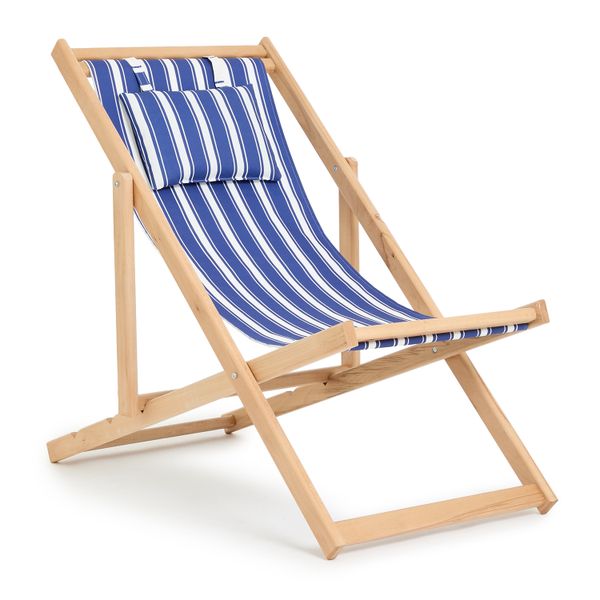 George &amp; Mason - Foldable Pool/Deck Chair - Coastal Stripe
