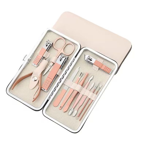 12 Piece Stainless Steel Manicure Pedicure Nail Clippers Care Tools Kit Set