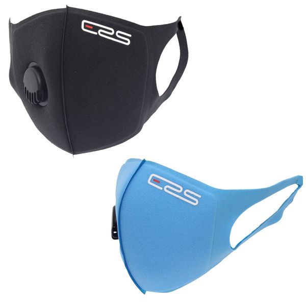 Second Wave ERS Sponge Mask Combo With Removable Filter - Black And Blue
