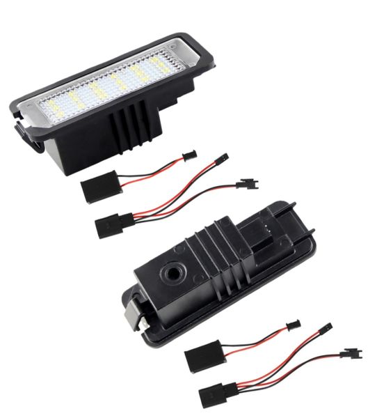 2Pcs Compatible With VW Led Numberplate Light, White Light,Without Drilling