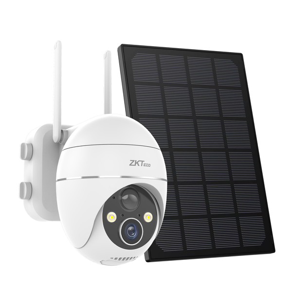ZKTeco C4DS Solar Wireless PTZ Camera - 3MP, Battery &amp; Two-Way Audio