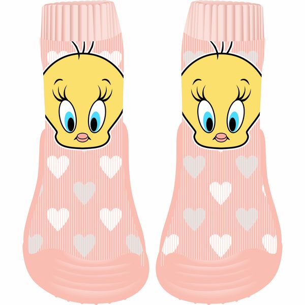 TWEETY By Looney Tunes Official Licensed - Baby Socks with Non-Slip Sole