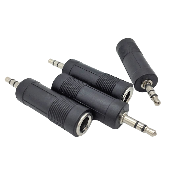 3.5mm (M) to 6.3mm (F) Adapter - 4-Pack
