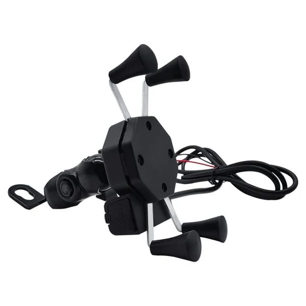 USB Charger Adjustable Motorbike X-Grip Phone Mount/Holder