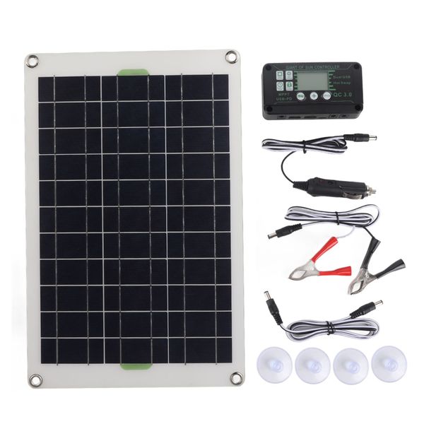 Monocrystalline Solar Panel 50W 30A Controller for RV Camper