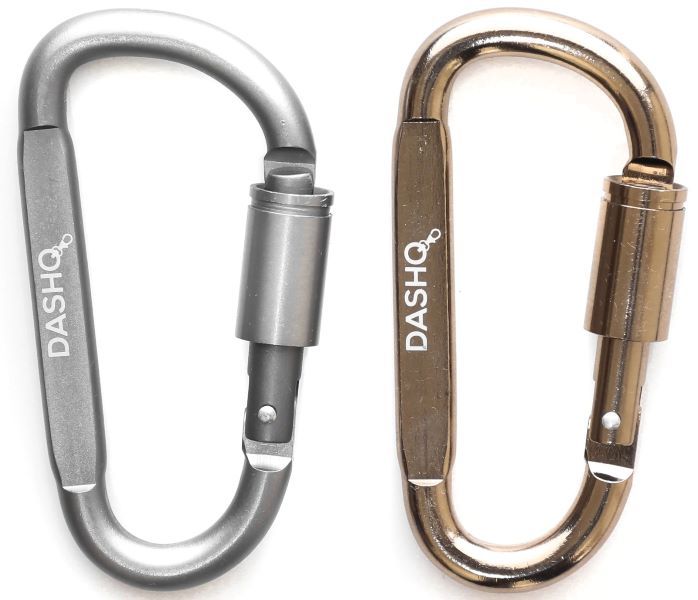 DashQ - Auto Lock Camping Carabiner Clips Set of 2