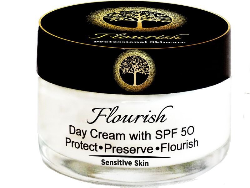 Flourish Professional Skincare sensitive skin day cream with SPF50