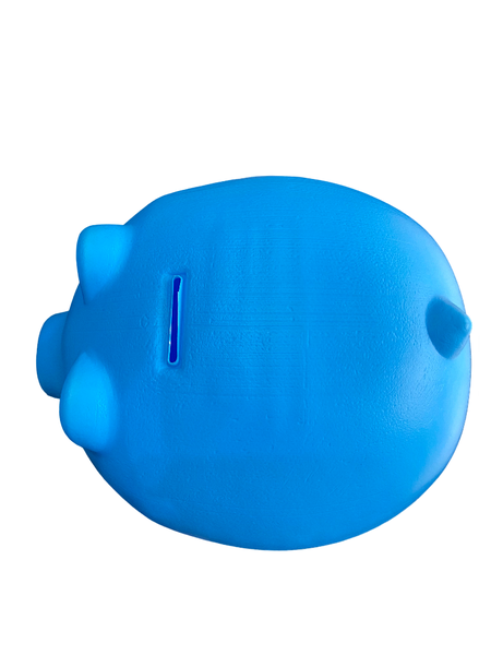 Jumbo Plastic Piggy Bank-Blue