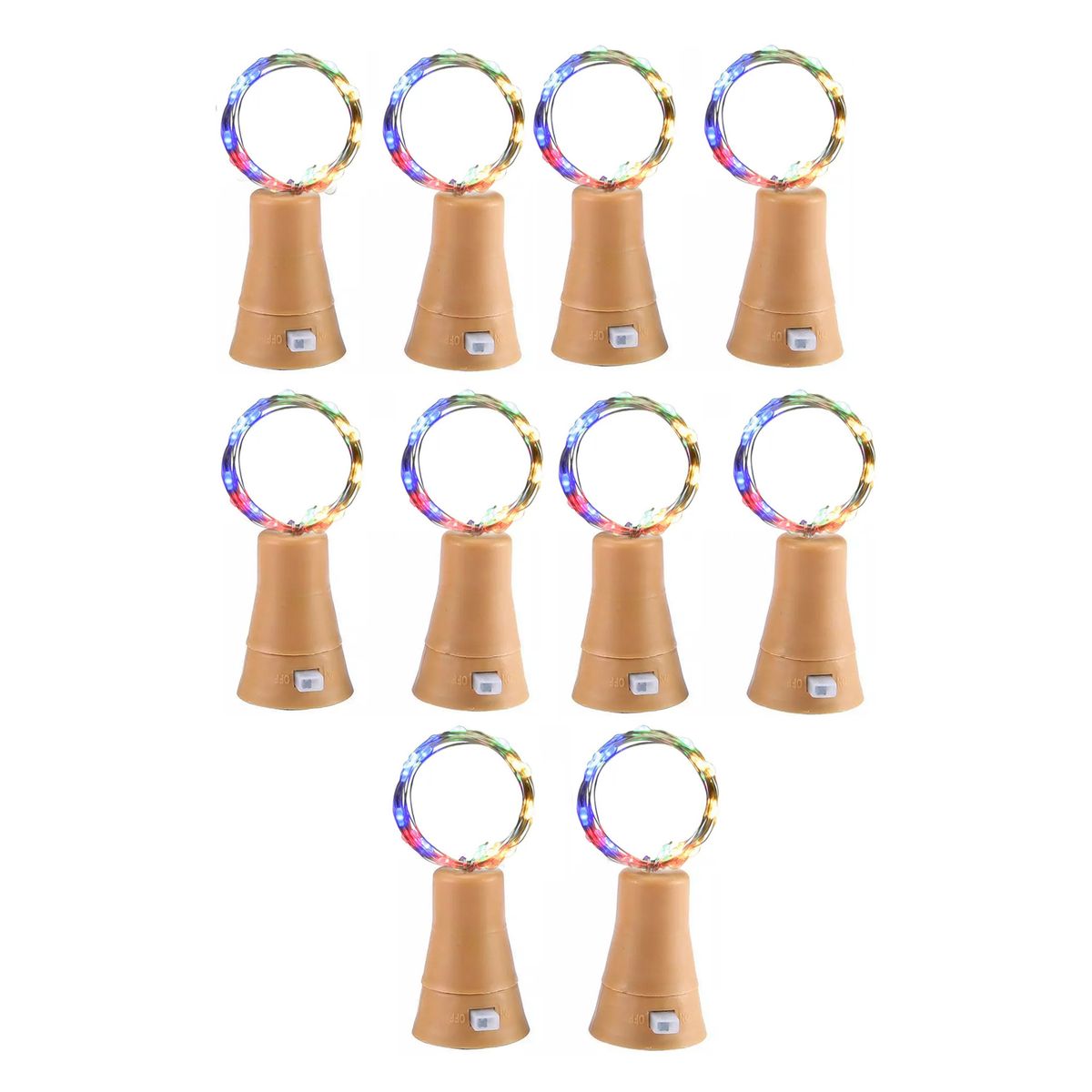 10 Pieces 20m 20 Led Light Solar Powered Wine Bottle Light – Colorful