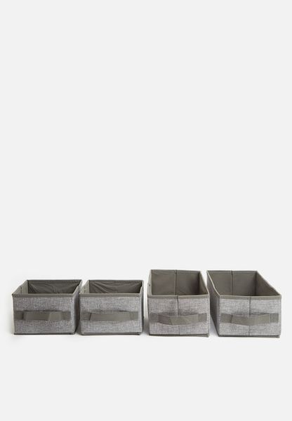 Storage Box Set of 4 - Dark Grey