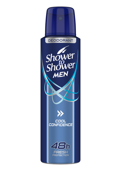 Shower to Shower Men Deodorant 150ml Cool Confidence