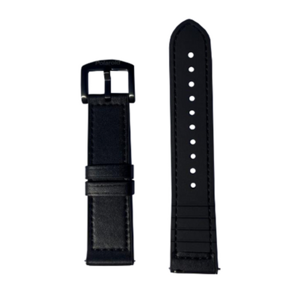 Polaroid PA89 Bluetooth Calling Watch Leather Strap - Black