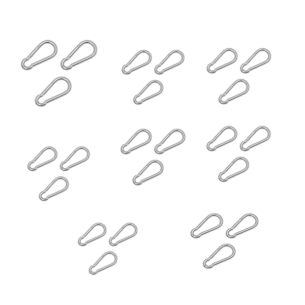 24 Piece 50mm Heavy Duty Stainless Steel Snap Hook
