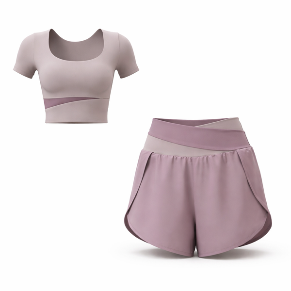2-Piece Set - Women's Running Set - Small - Purple