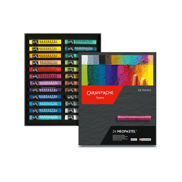 Caran D'Ache Neopastel oil pastels, 24 pastel set