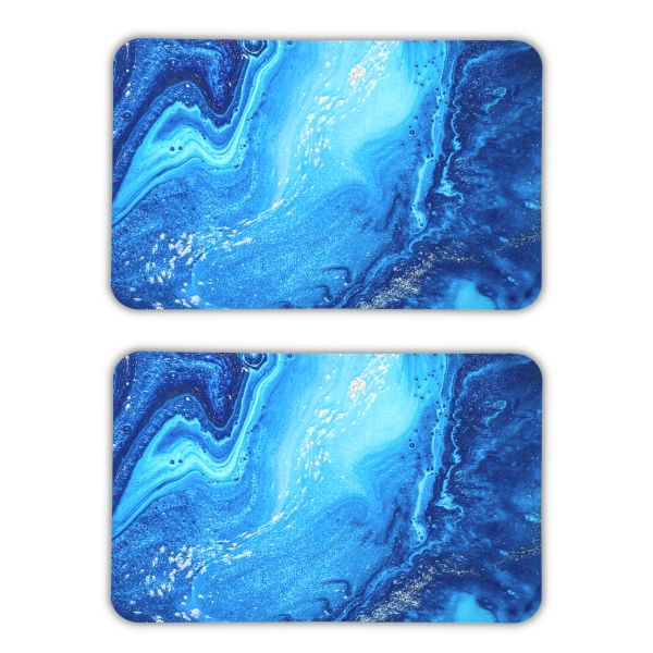 Ultra Water Absorbent Non-Slip Marble Bath Mat - 2 Pack