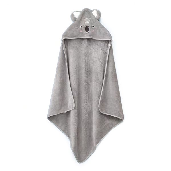 Thickened Kids' Bath Towel (80x80cm) - Cartoon Coral Fleece