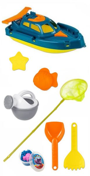 Boat and Beach Toy Set - 8 Piece