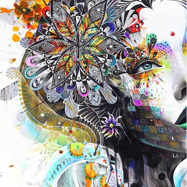 Canvas Wall Art - 1000 x 1000 - Abstract Woman