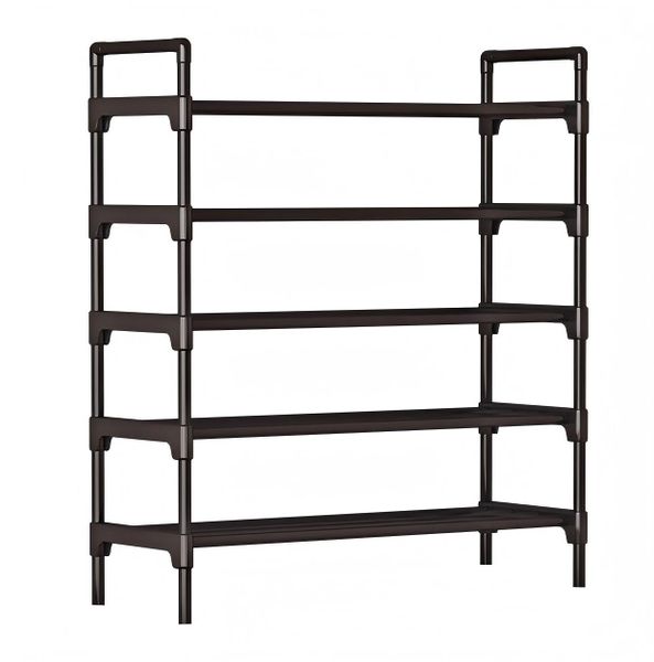 ElecTrek 5 Tiers Metal Shoe Rack,Adjustable Shoe ,Stackable Shoe Storage