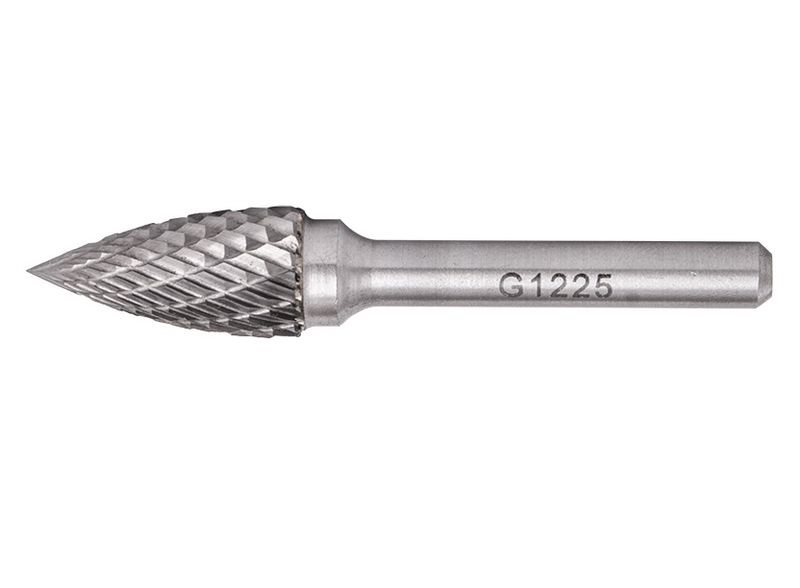 Rotary Burr Tungsten 12x25x6mm Conical Curved - 4 Pack