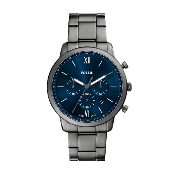 Fossil Neutra Mens Grey Stainless Steel Strap Watch-FS6111