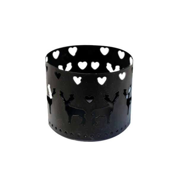 Hollow Iron Candlestick holder Crafts Ornament Black Xmas Tree design 2 Piece
