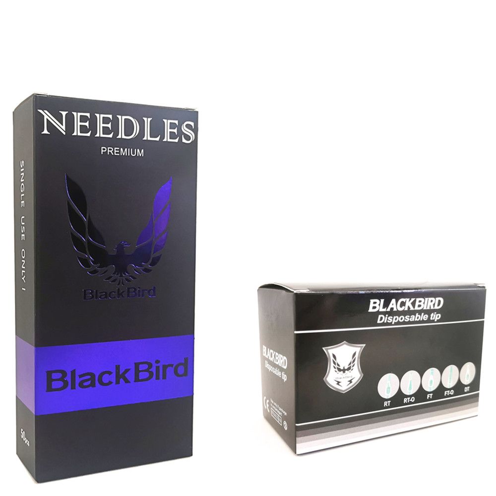 BlackBird Tattoo Needles & Tips Combo 50 Needles + 50 Tips 3RS