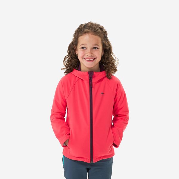 Quechua Kids Hiking Softshell Jacket Mh550 - Pink