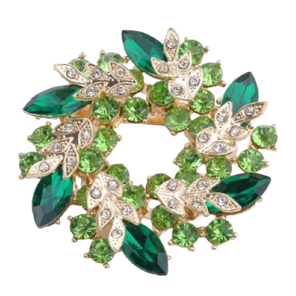 Stylish Women's Flower Crystal Brooch