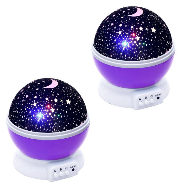 Star Master Night Light- Lamp -Twin Pack -Purple
