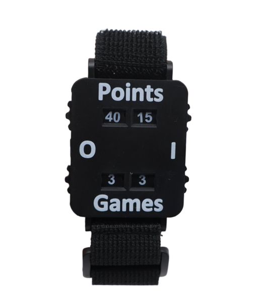 Portable Cricket/Tennis/Pad Tennis Scoring Wristband - Black