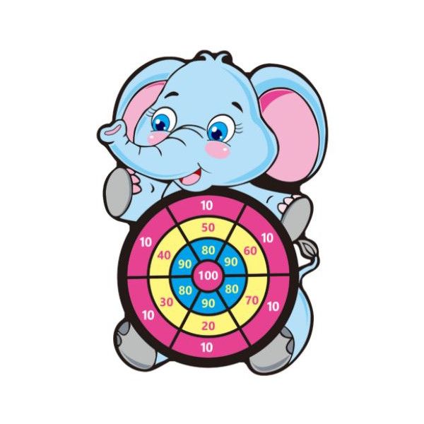Olive Tree - Sticky Dart Ball and Dart Board Leisure Game Elephant