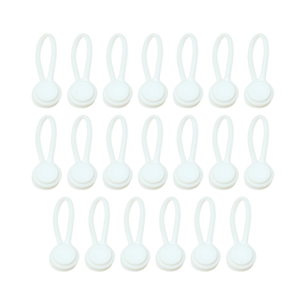 20Pcs Cable Organizer Minimalist Silicone Cable Organizer Black