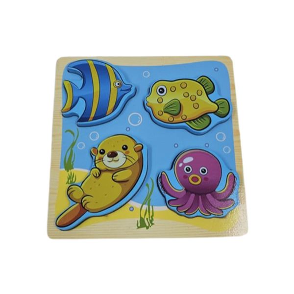 4-in-1 Wooden Sea Animals Puzzle F41-71-25