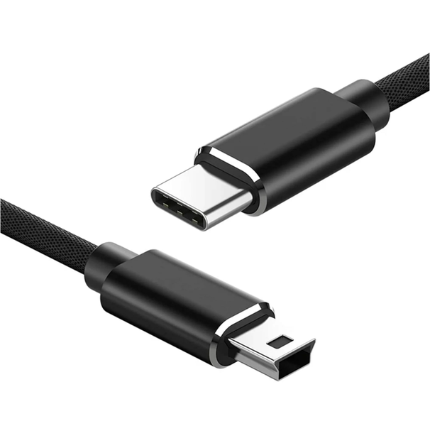 Mini USB to Type C Cable, USB C to Mini USB Cable Cord For Devices 1m