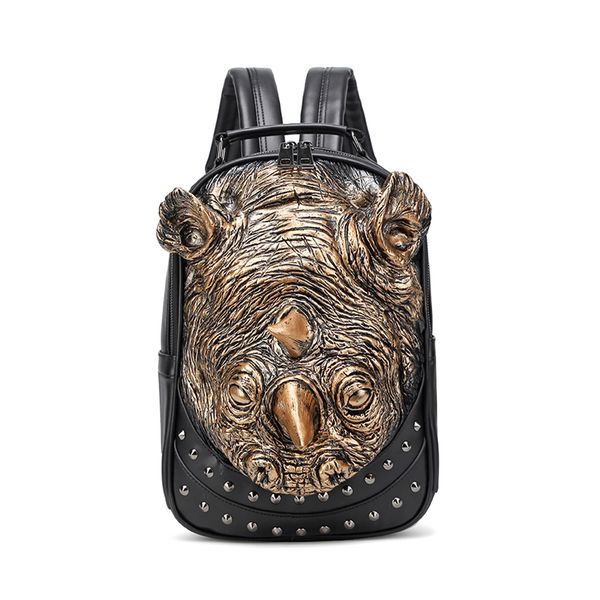 Gold Save The Rhino-Back Pack - BP-3193-GO